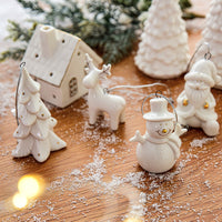 HKM-527507 Ceramic Mini House Christmas Tree Pendant Collection - Various Designs and Weights