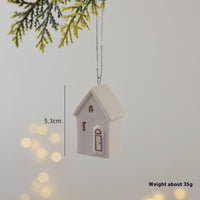 HKM-527507 Ceramic Mini House Christmas Tree Pendant Collection - Various Designs and Weights