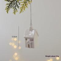 HKM-527507 Ceramic Mini House Christmas Tree Pendant Collection - Various Designs and Weights