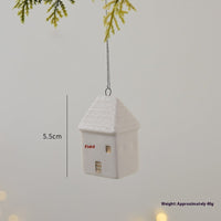 HKM-527507 Ceramic Mini House Christmas Tree Pendant Collection - Various Designs and Weights