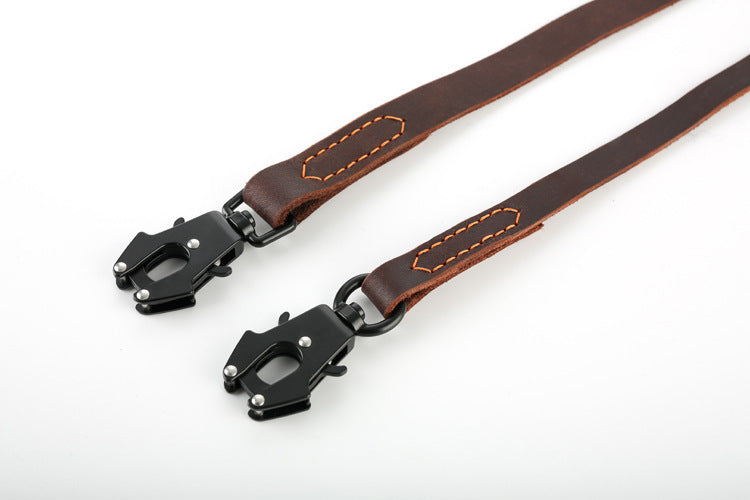 HKM-527507 Cowhide Leather Fast Release Buckle Dog Lead 1.5" or 2.0" Wide