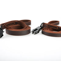 HKM-527507 Cowhide Leather Fast Release Buckle Dog Lead 1.5" or 2.0" Wide