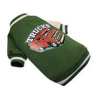 HKM-527571 Cozy Casual Fleece Sweater for Medium Dogs - Brown and Green