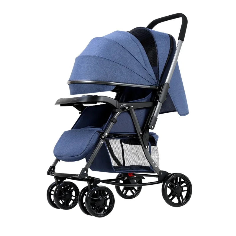 KTX-527571 Lightweight Classic Style Rocking Wheel Stroller Pram for Infants and Toddlers