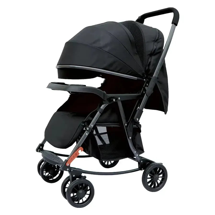 KTX-527571 Lightweight Classic Style Rocking Wheel Stroller Pram for Infants and Toddlers