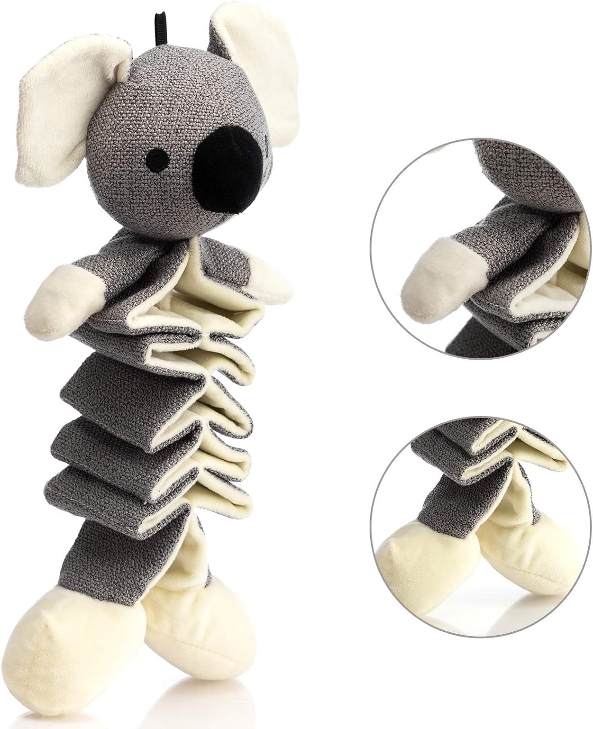 HKM-527571 Squeaky Koala Dog Toy with Crinkle Paper for Small to Large Dogs – Durable Plush, Teething Aid for Playtime