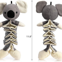 HKM-527571 Squeaky Koala Dog Toy with Crinkle Paper for Small to Large Dogs – Durable Plush, Teething Aid for Playtime