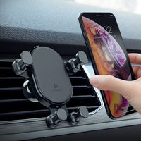 HKM-527763 360° Gravity Mobile Phone Holder for Cars, Compatible with 4.7-6.5 Inch Devices, ABS + Silicone Material