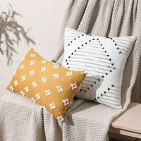 HKM-527763 Scandinavian Style Tufted Pillowcase with Geometric Patterns - Multiple Color Options Available, 45x45cm & 30x50cm
