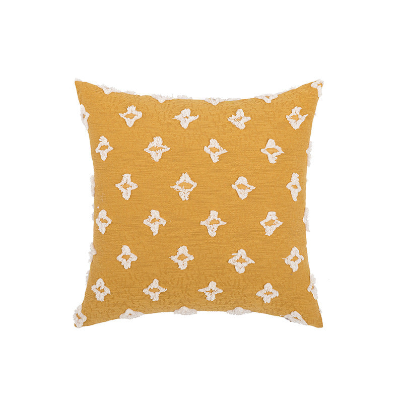 HKM-527763 Scandinavian Style Tufted Pillowcase with Geometric Patterns - Multiple Color Options Available, 45x45cm & 30x50cm