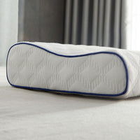 HKM-527827 Natural Latex Cervical Neck Support Pillow - Available in Water Ripple and Diamond Plaid, Multiple Sizes