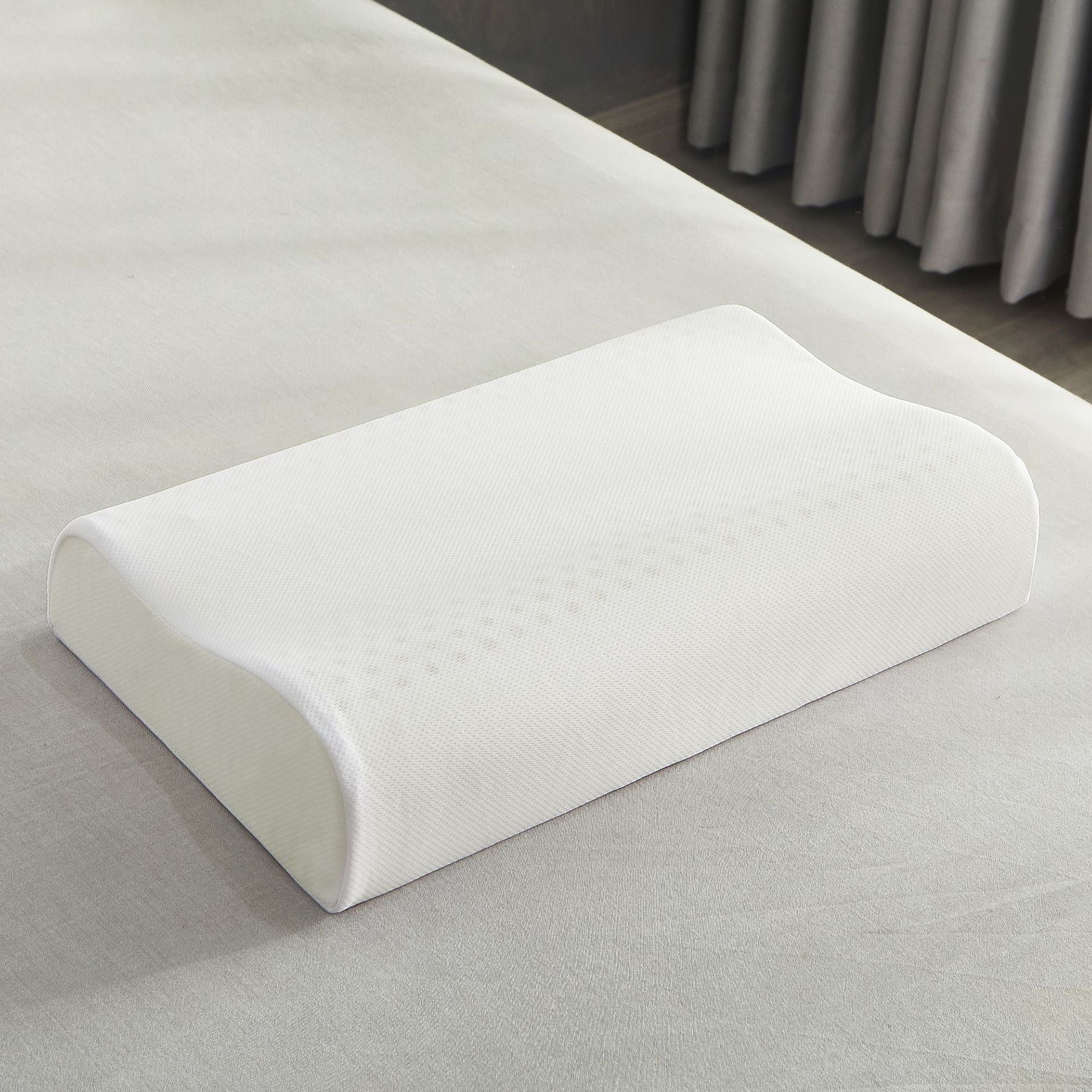 HKM-527827 Natural Latex Cervical Neck Support Pillow - Available in Water Ripple and Diamond Plaid, Multiple Sizes