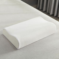 HKM-527827 Natural Latex Cervical Neck Support Pillow - Available in Water Ripple and Diamond Plaid, Multiple Sizes