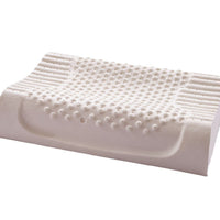 HKM-527827 Natural Latex Cervical Neck Support Pillow - Available in Water Ripple and Diamond Plaid, Multiple Sizes