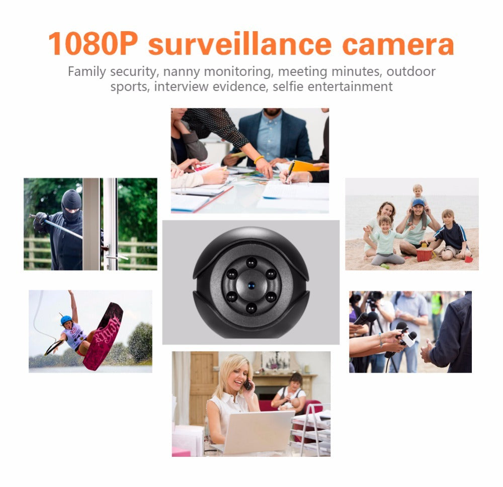 HKM-527891 1080P HD Portable Camera with 140-Degree Wide Angle and Night Vision