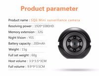 HKM-527891 1080P HD Portable Camera with 140-Degree Wide Angle and Night Vision