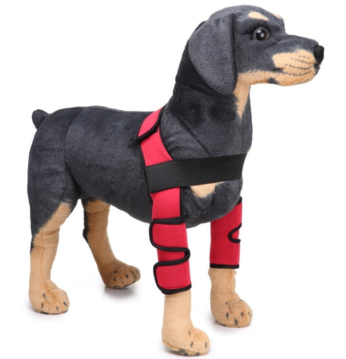 HKM-528339 Dog Knee Support Pads Brace - 1 Pair, Neoprene, Adjustable Size S/M/L, All Seasons