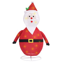 HKM-528339 LED Santa Claus Christmas Decoration - 120 cm with 8 Lighting Effects and Steel Base