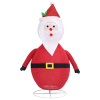HKM-528339 LED Santa Claus Christmas Decoration - 120 cm with 8 Lighting Effects and Steel Base