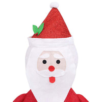 HKM-528339 LED Santa Claus Christmas Decoration - 120 cm with 8 Lighting Effects and Steel Base