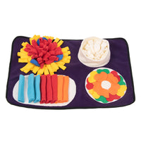 HKM-528467 Interactive Snuffle Mat for Dogs - Foraging Training Mat Made of Durable Polar Fleece, Suitable for All Dog Sizes