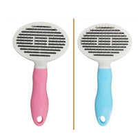 HKM-528467 Self-Cleaning Pet Comb for Dogs and Cats - Automatic Hair Removal with Thick & Fine Needles