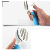 HKM-528467 Self-Cleaning Pet Comb for Dogs and Cats - Automatic Hair Removal with Thick & Fine Needles