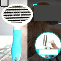 HKM-528467 Self-Cleaning Pet Comb for Dogs and Cats - Automatic Hair Removal with Thick & Fine Needles