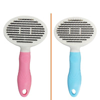 HKM-528467 Self-Cleaning Pet Comb for Dogs and Cats - Automatic Hair Removal with Thick & Fine Needles