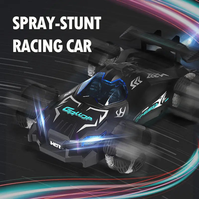 HKM-528531 Remote Control Drift Racing Car with Spray Fog, 2.4G RC Stunt Vehicle for Kids, Rechargeable Electric Toy