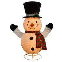 HKM-528659 Luminous Ice Man Ornament for Festive Window Displays - 72cm x 53cm x 32cm