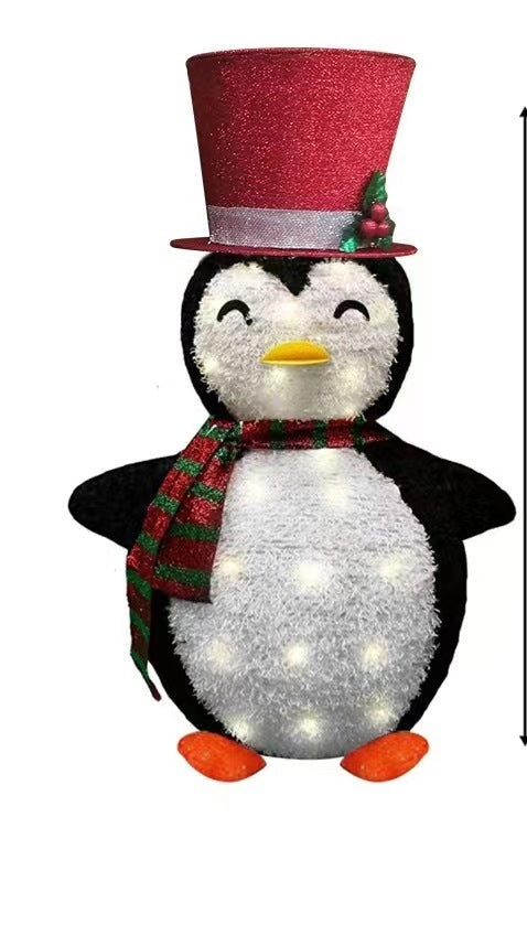 HKM-528659 Luminous Ice Man Ornament for Festive Window Displays - 72cm x 53cm x 32cm