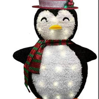 HKM-528659 Luminous Ice Man Ornament for Festive Window Displays - 72cm x 53cm x 32cm