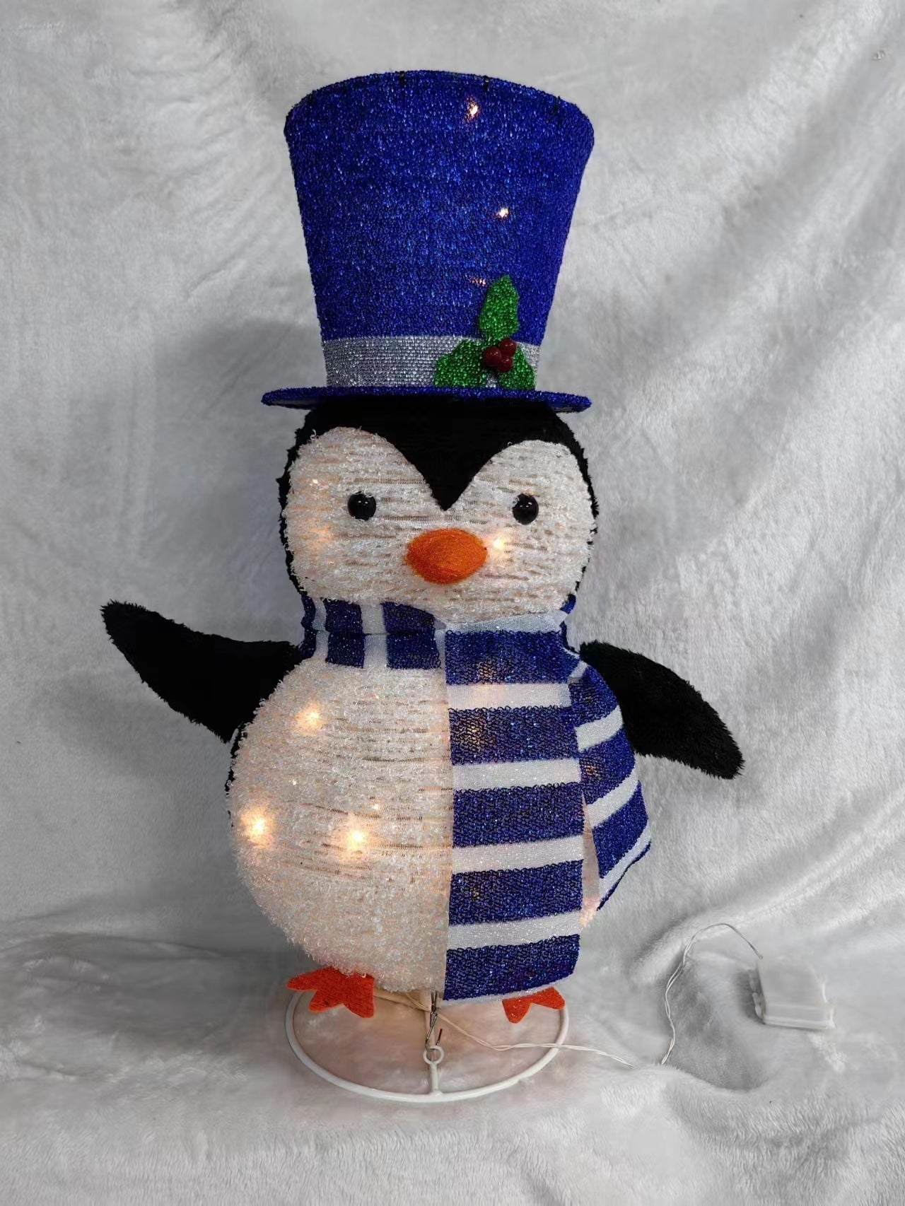 HKM-528659 Luminous Ice Man Ornament for Festive Window Displays - 72cm x 53cm x 32cm