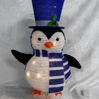 HKM-528659 Luminous Ice Man Ornament for Festive Window Displays - 72cm x 53cm x 32cm