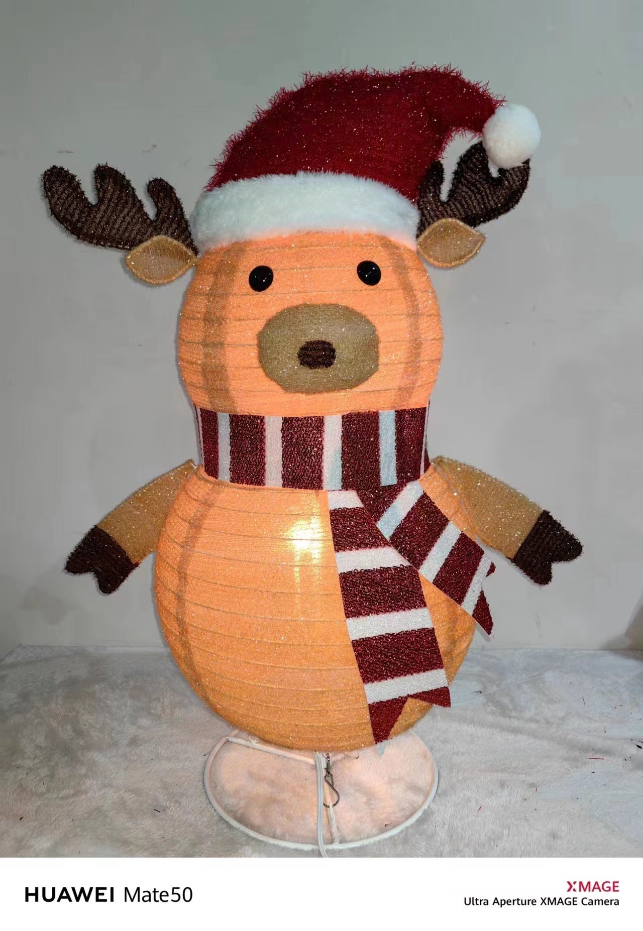 HKM-528659 Luminous Ice Man Ornament for Festive Window Displays - 72cm x 53cm x 32cm