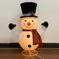 HKM-528659 Luminous Ice Man Ornament for Festive Window Displays - 72cm x 53cm x 32cm