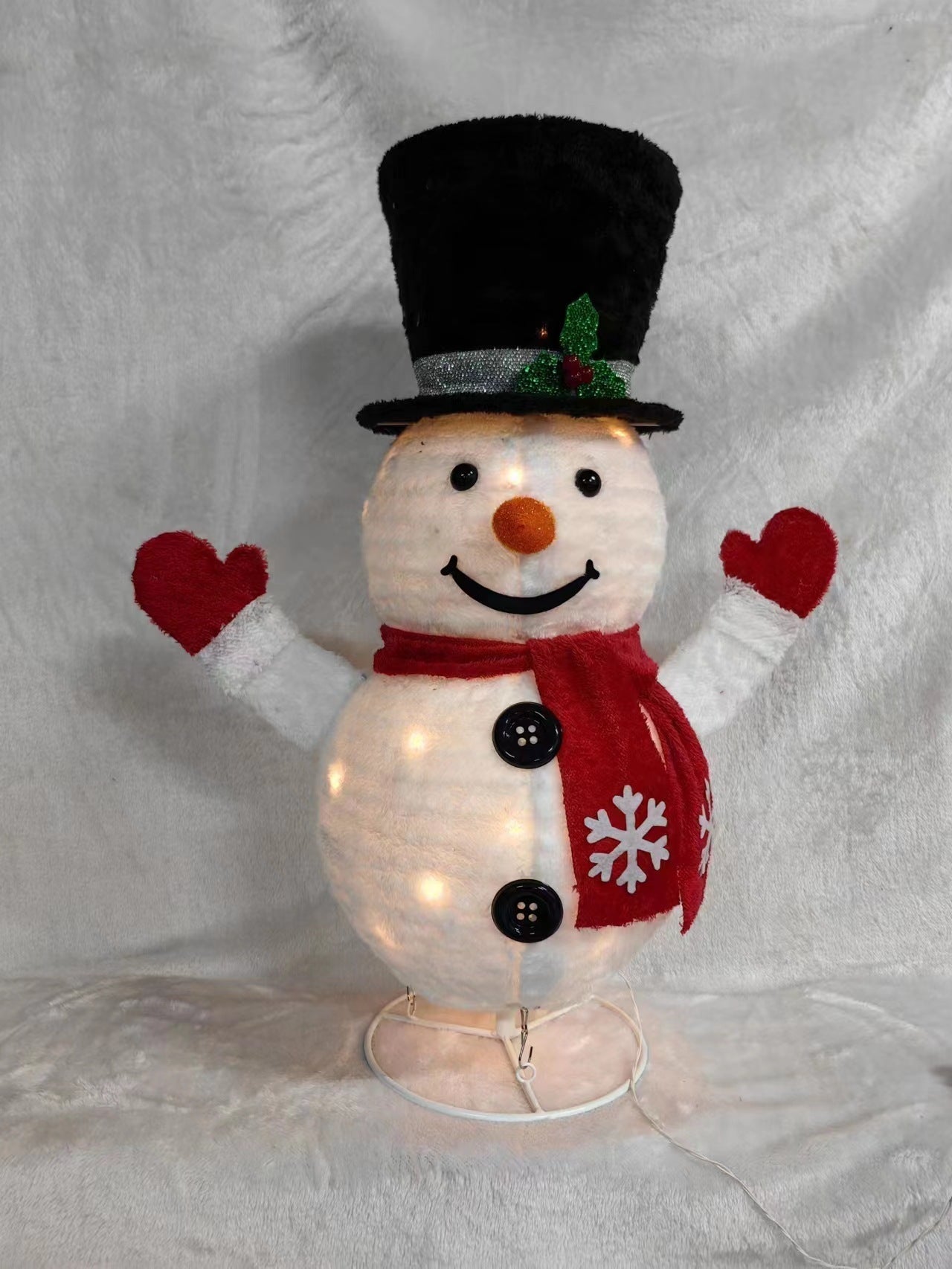 HKM-528659 Luminous Ice Man Ornament for Festive Window Displays - 72cm x 53cm x 32cm
