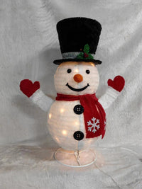 HKM-528659 Luminous Ice Man Ornament for Festive Window Displays - 72cm x 53cm x 32cm