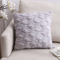 HKM-528659 Nordic Double-Sided Plush Cushion Cover, 45x45cm - Solid Colors and Patterns