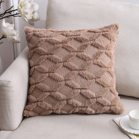 HKM-528659 Nordic Double-Sided Plush Cushion Cover, 45x45cm - Solid Colors and Patterns