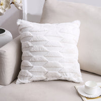 HKM-528659 Nordic Double-Sided Plush Cushion Cover, 45x45cm - Solid Colors and Patterns