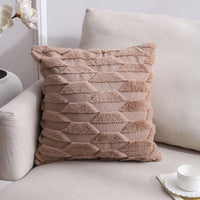 HKM-528659 Nordic Double-Sided Plush Cushion Cover, 45x45cm - Solid Colors and Patterns