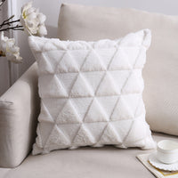 HKM-528659 Nordic Double-Sided Plush Cushion Cover, 45x45cm - Solid Colors and Patterns