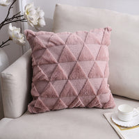 HKM-528659 Nordic Double-Sided Plush Cushion Cover, 45x45cm - Solid Colors and Patterns
