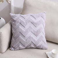 HKM-528659 Nordic Double-Sided Plush Cushion Cover, 45x45cm - Solid Colors and Patterns