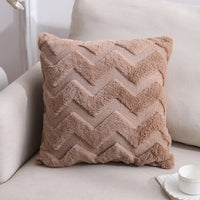 HKM-528659 Nordic Double-Sided Plush Cushion Cover, 45x45cm - Solid Colors and Patterns