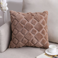 HKM-528659 Nordic Double-Sided Plush Cushion Cover, 45x45cm - Solid Colors and Patterns