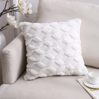 HKM-528659 Nordic Double-Sided Plush Cushion Cover, 45x45cm - Solid Colors and Patterns