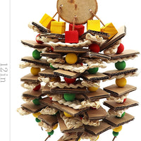 HKM-528787 Natural Corn Husk and Tree Bark Gnawing Logs for Small and Medium Parrots